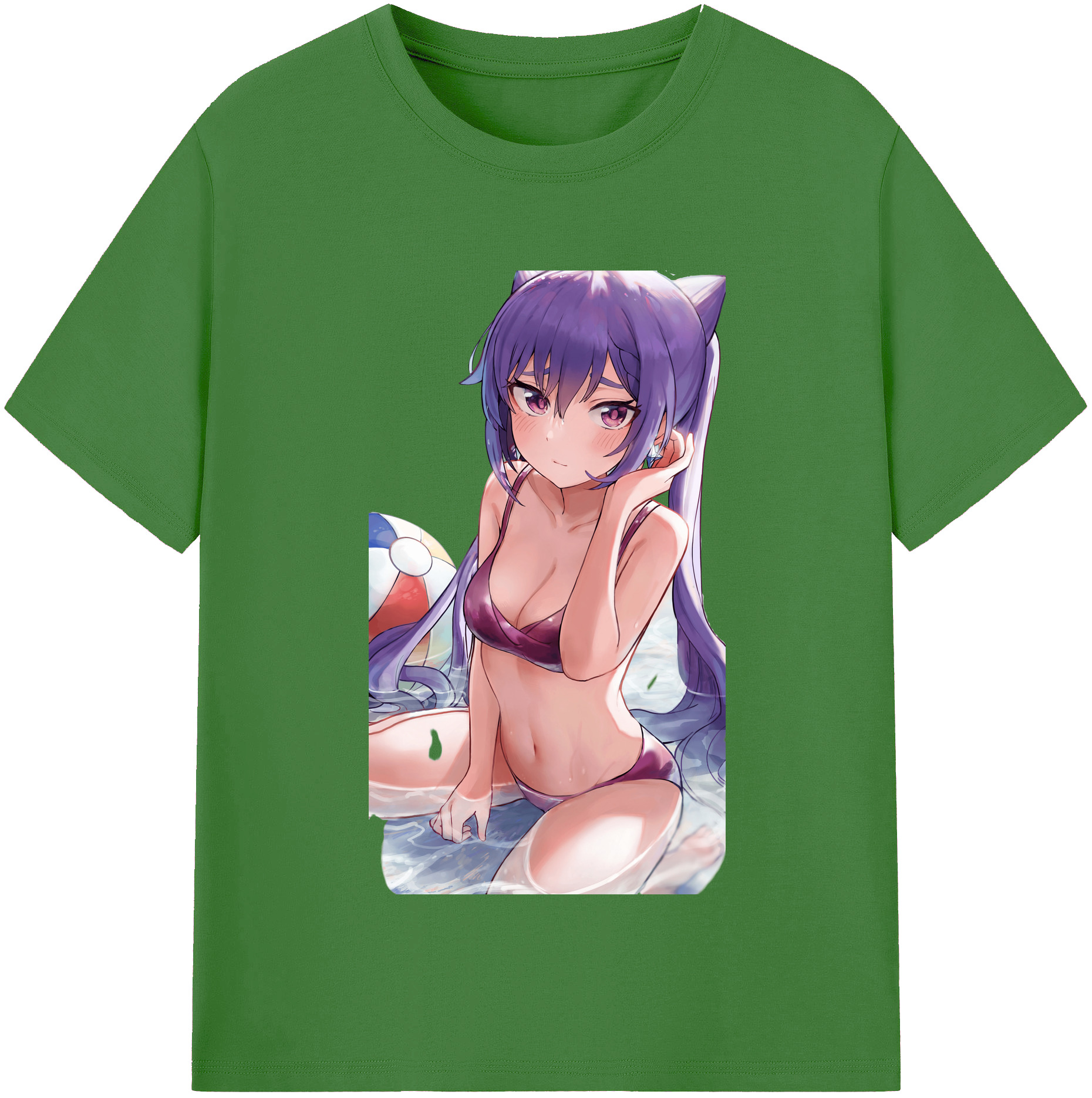 げんし神 刻晴 こくせい genshin Kokusei レディースカジュアルプリントTシャツ（綿100％）